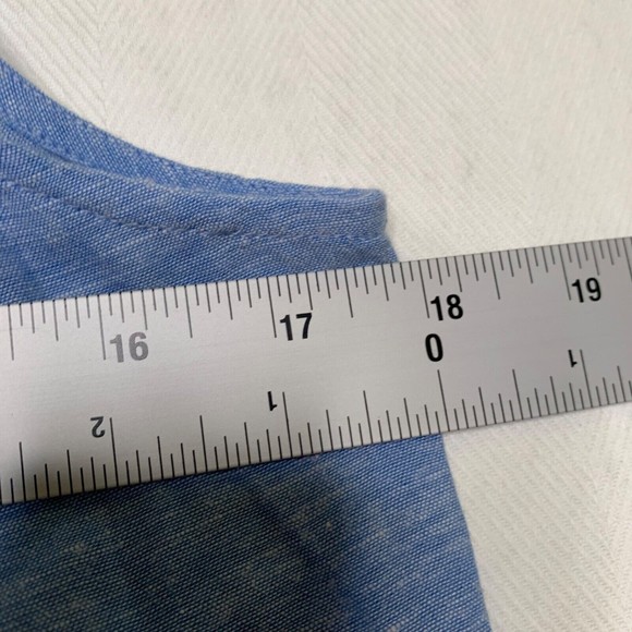 J Crew Embroidered Chambray Shirt Women's Blue Linen Blend Boho Sz 4 NWT - Picture 7 of 10